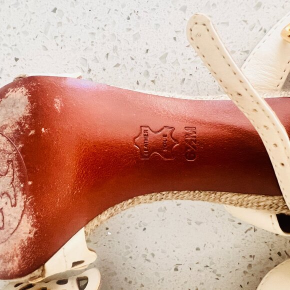 Tory Burch Aileen Sandal-Veg Leahter, size 6.5 with Original box - Picture 4 of 6